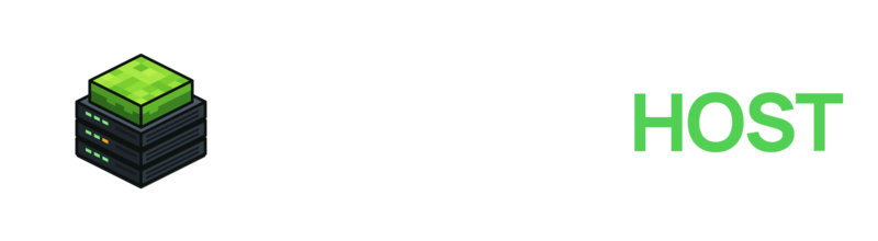 Logo MinecraftHost pro tmavé pozadí